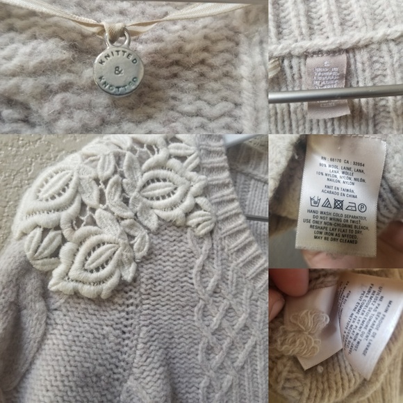 Knitted & Knotted Anthropologie size small sweater - Picture 4 of 4